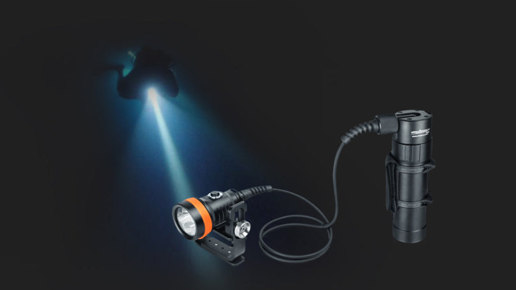 OrcaTorch D630 V2.0 4000 Lumens Canister Dive Light for Cave Diving, Wreck Diving