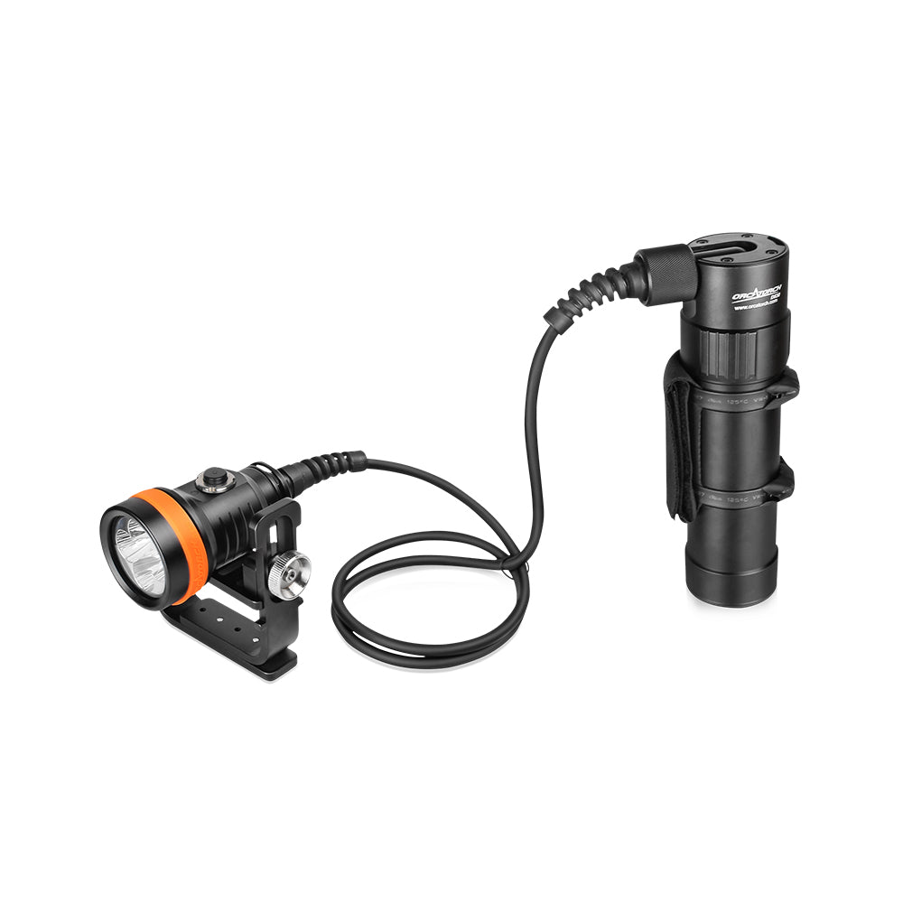 OrcaTorch D630 V2.0 4000 Lumens Canister Dive Light for Cave Diving, Wreck Diving