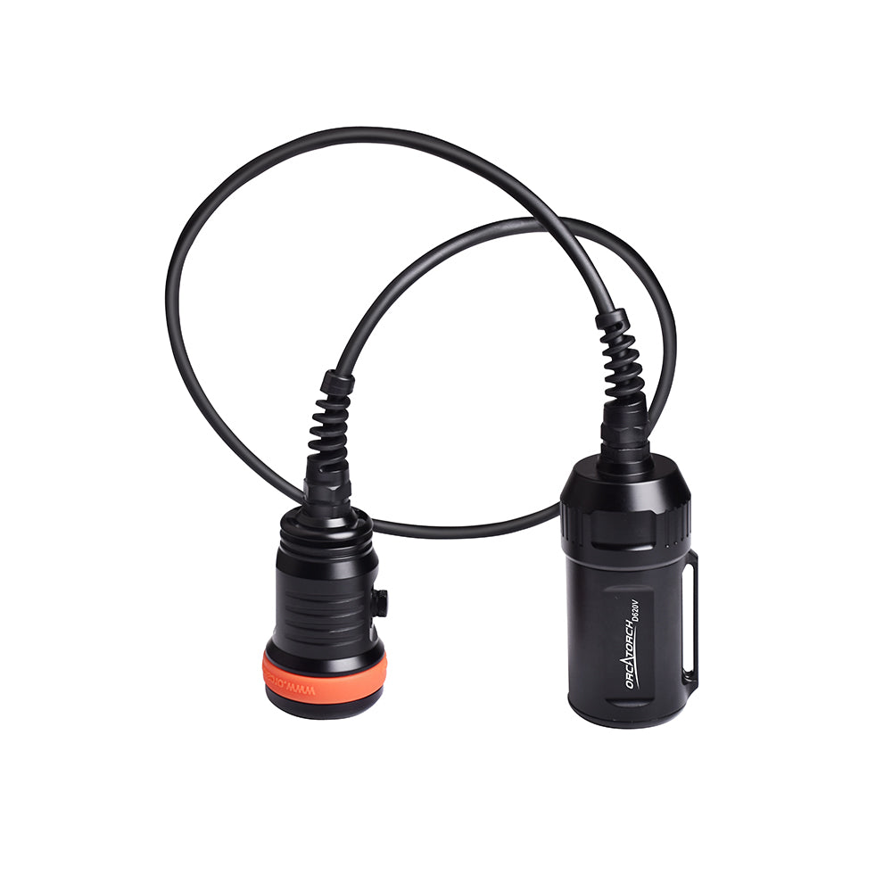 OrcaTorch D620V 2700 Lumens Primary Canister Underwater Light for Adventures and Commercial Diving