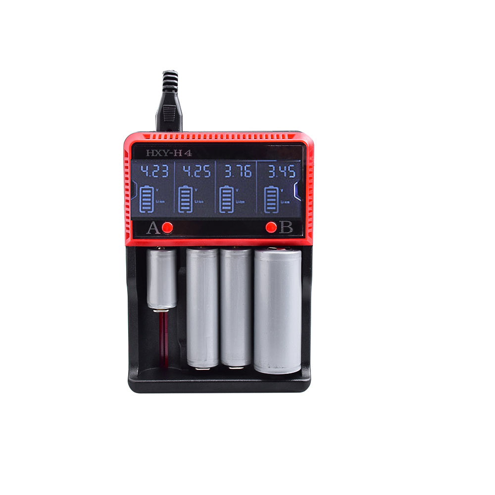 OrcaTorch H4 Battery Charger for 14500, 18650, 26650 Battery