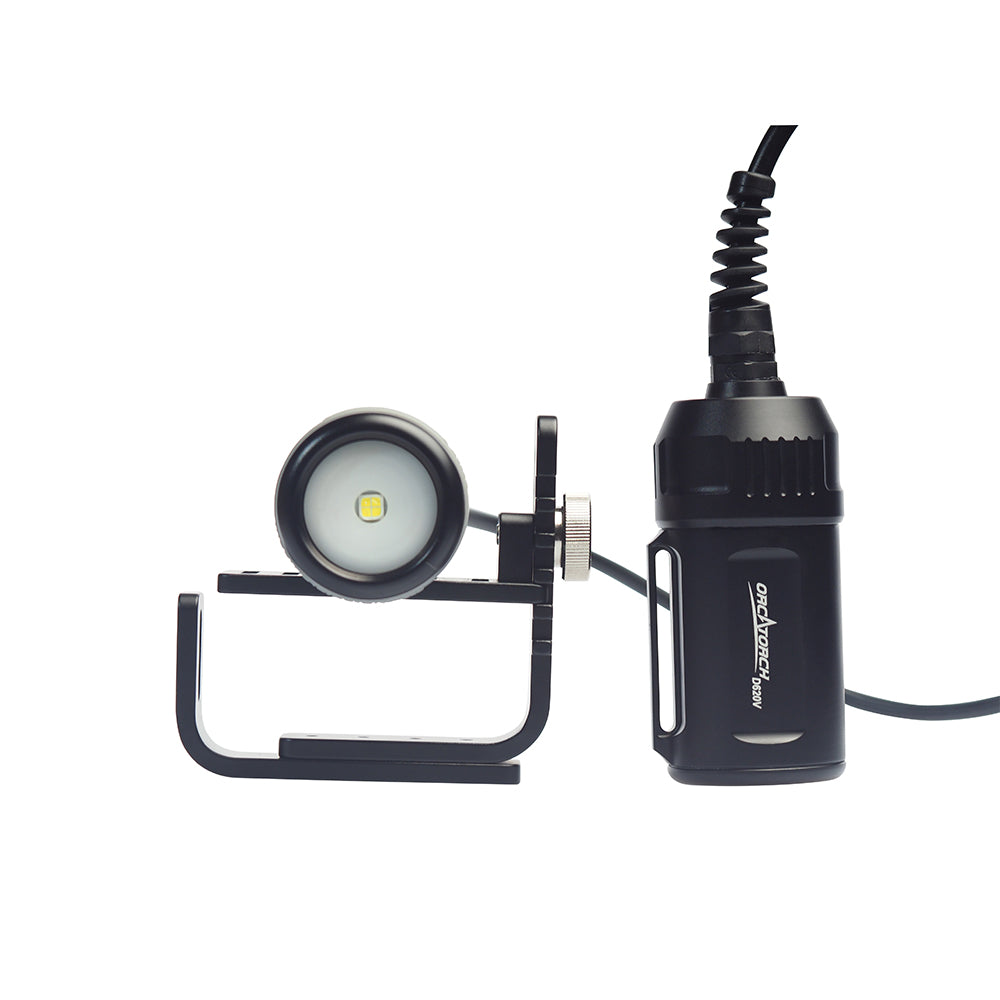 OrcaTorch D620V 2700 Lumens Primary Canister Underwater Light for Adventures and Commercial Diving