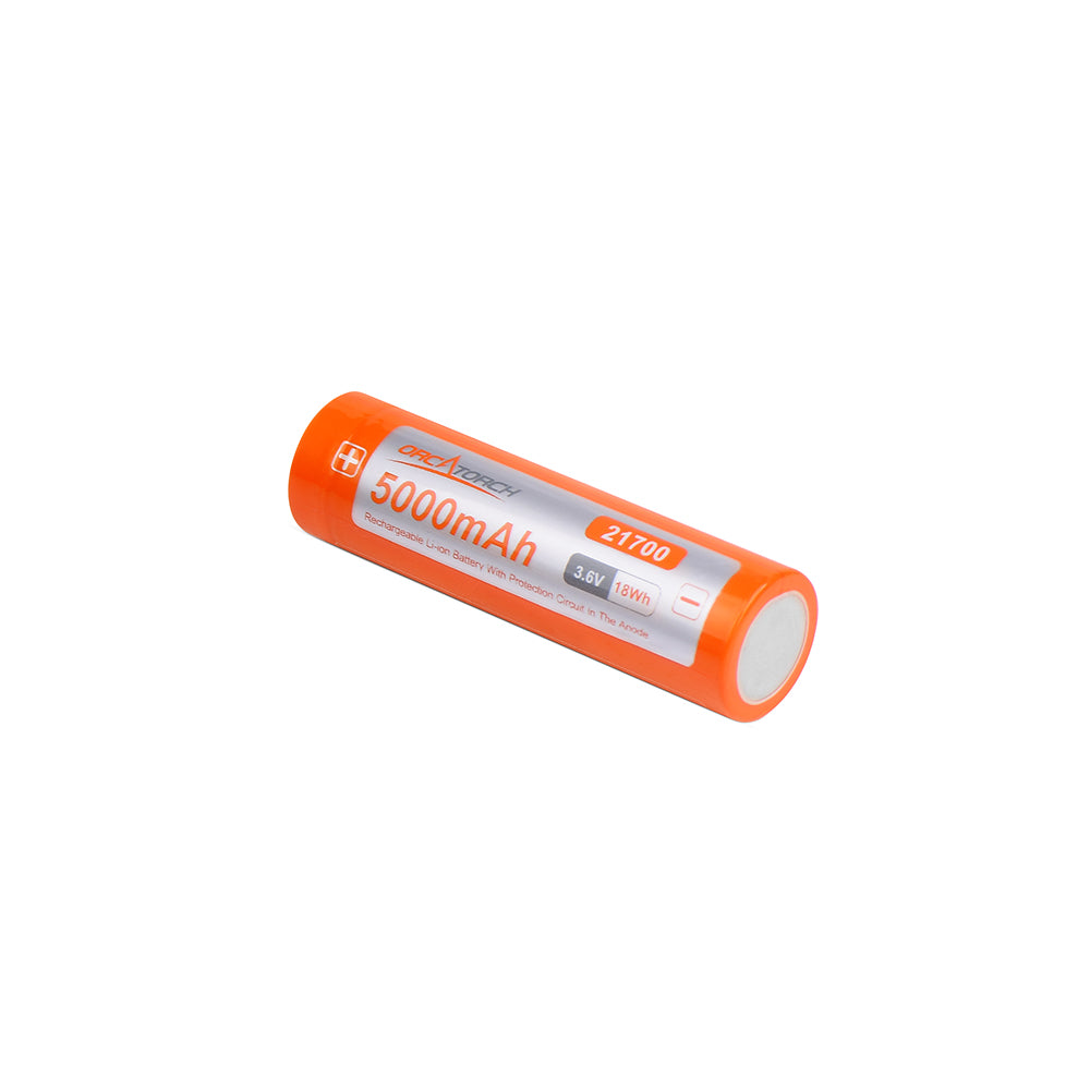 OrcaTorch 21700 USB-C Rechargeable Battery 5000mAh
