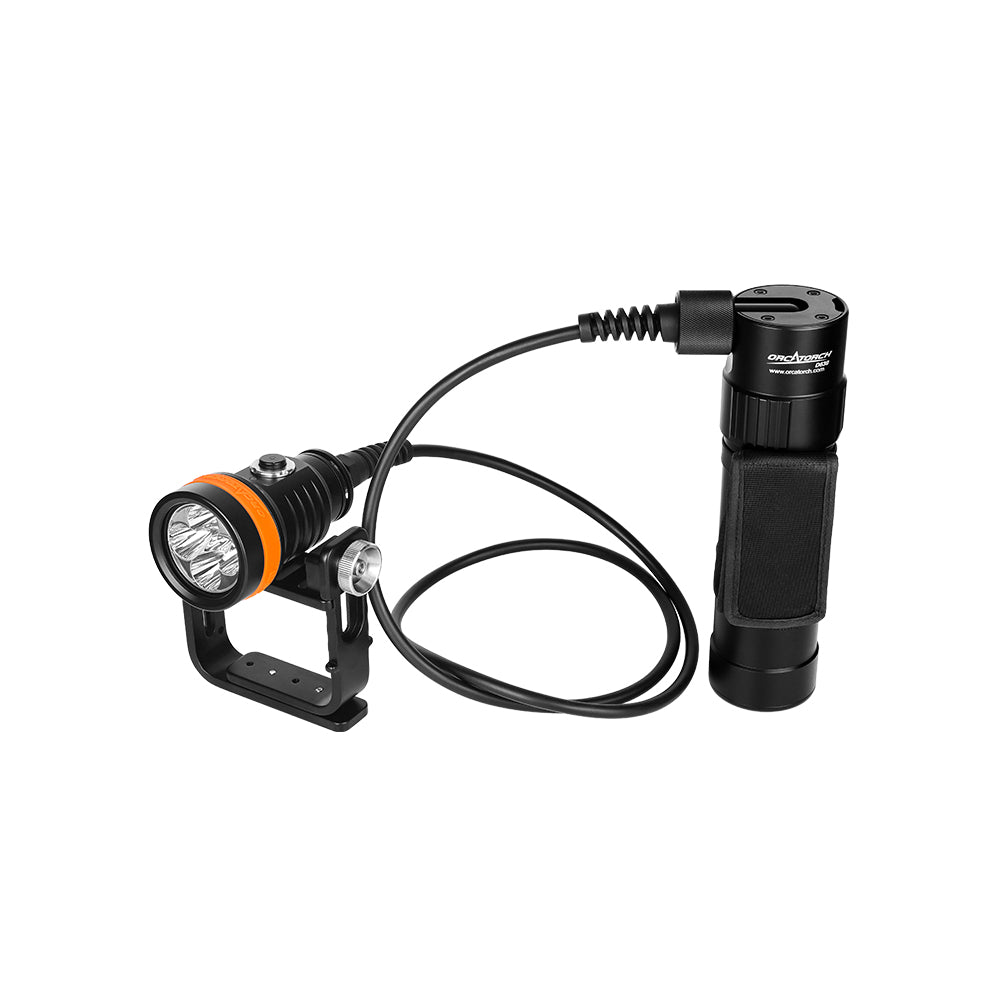 OrcaTorch D630 V2.0 4600 Lumens Canister Dive Light for Cave Diving, Wreck Diving