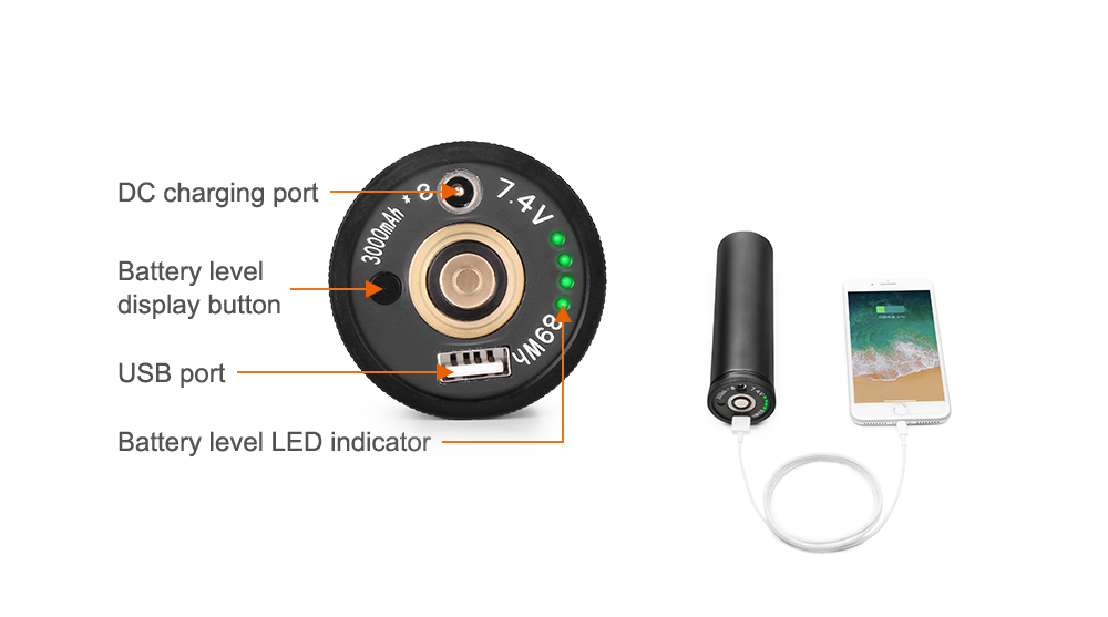 OrcaTorch D630 V2.0 4000 Lumens Canister Dive Light for Cave Diving, Wreck Diving