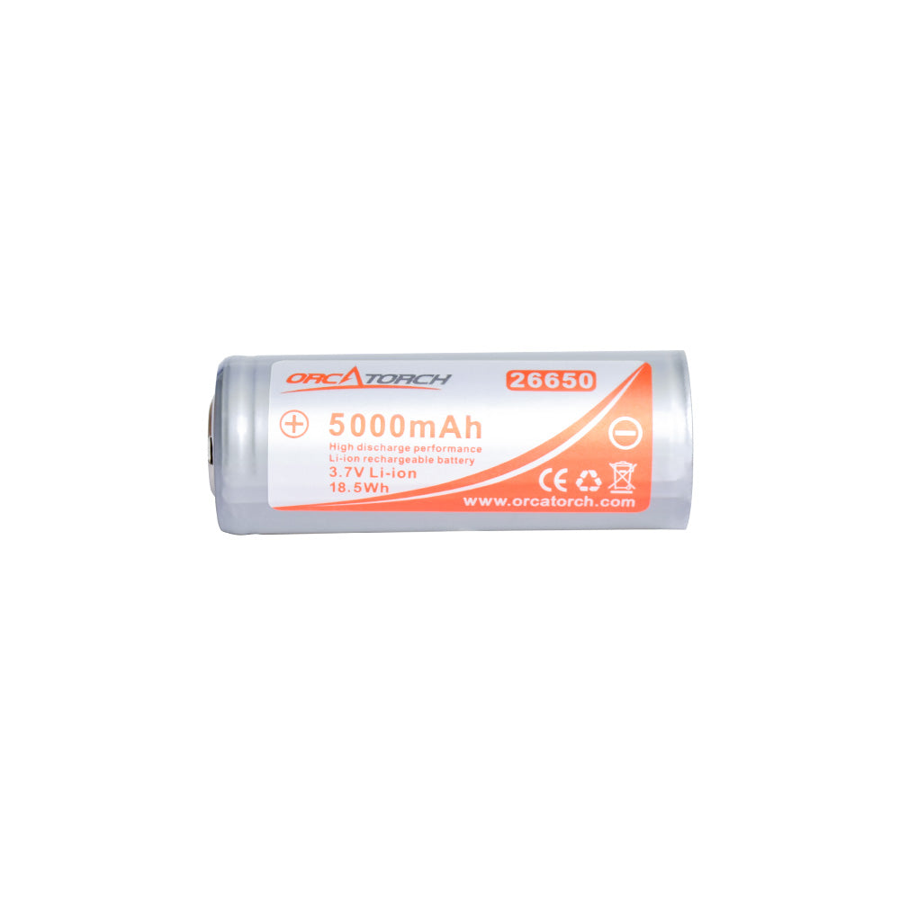OrcaTorch 26650 Battery 5000mAh