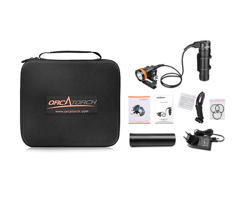 OrcaTorch D630 V2.0 4000 Lumens Canister Dive Light for Cave Diving, Wreck Diving