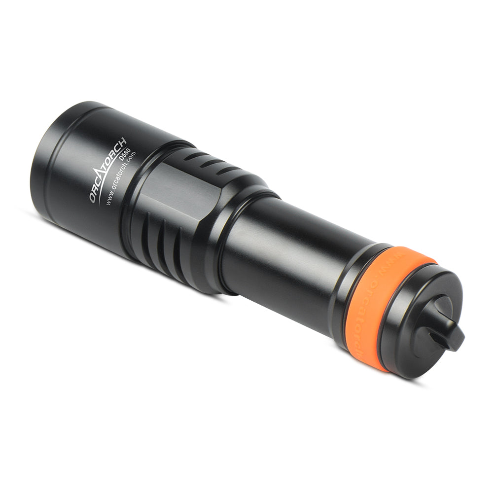 OrcaTorch D580 Professional Underwater Dive Light backup light for Recreational Diving and Technical Diving