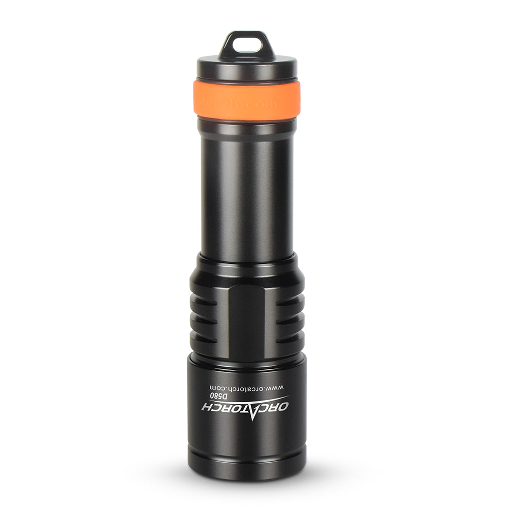 OrcaTorch D580 Professional Underwater Dive Light backup light for Recreational Diving and Technical Diving