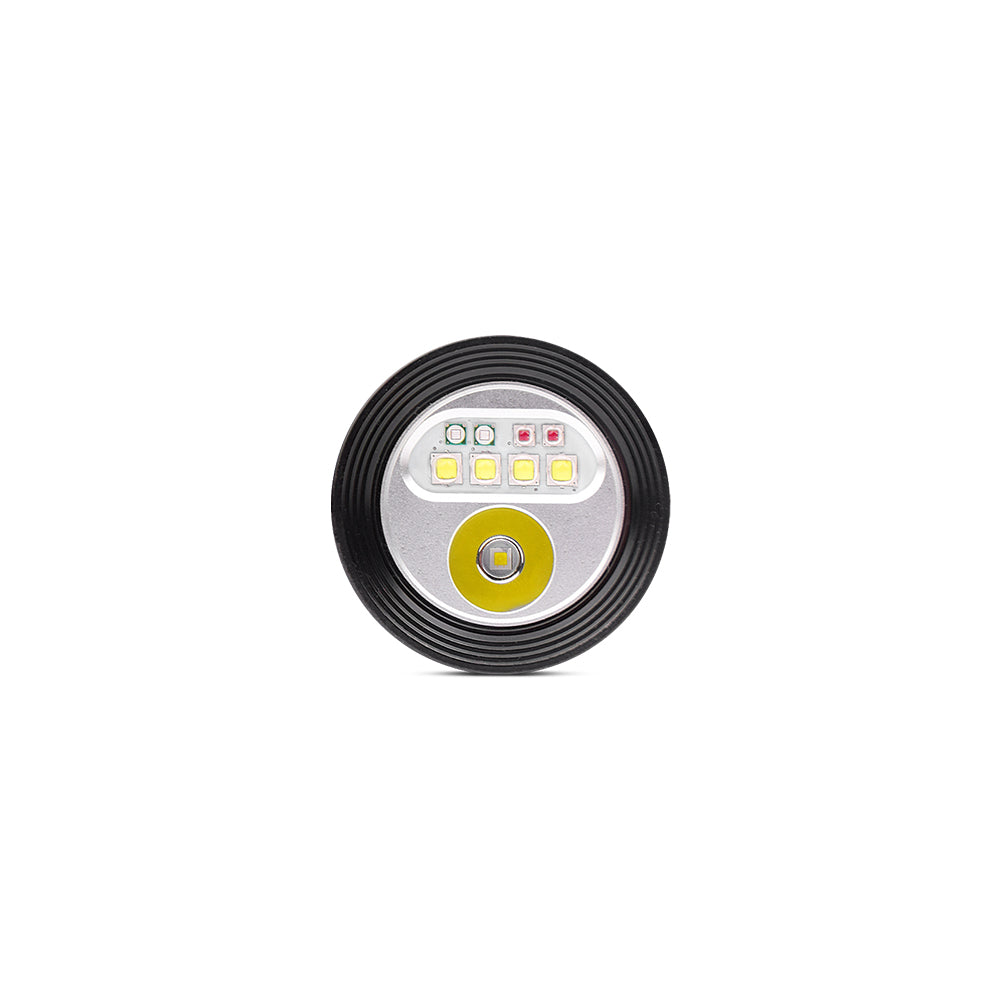 ORCATORCH D900V Diving Video Light with Red UV Neutral White Cool White Light, with Both Flood and Spot Beam, Magnetic Fast Charging, for Fluorescence Diving, Underwater Photography