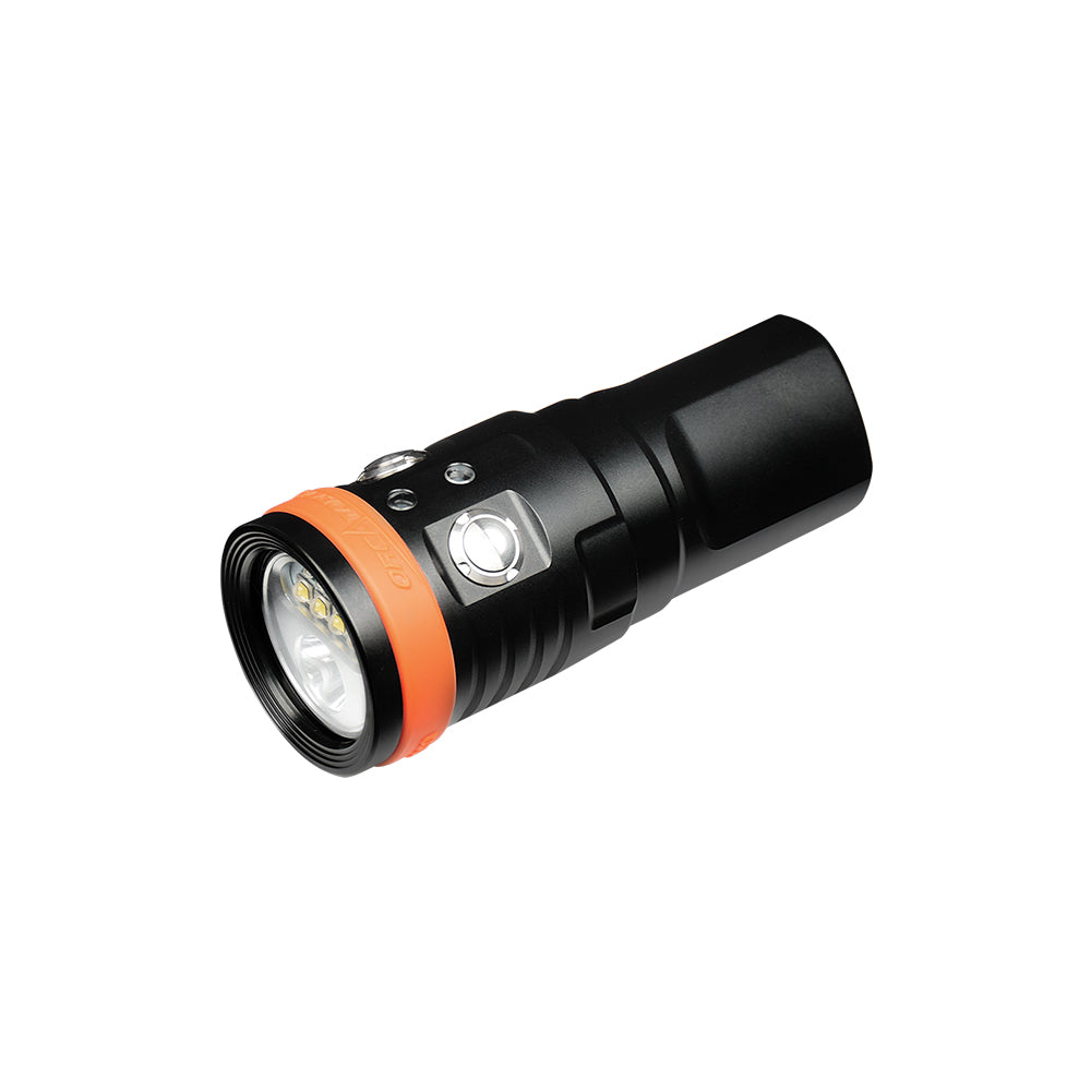 ORCATORCH D900V Diving Video Light with Red UV Neutral White Cool White Light, with Both Flood and Spot Beam, Magnetic Fast Charging, for Fluorescence Diving, Underwater Photography