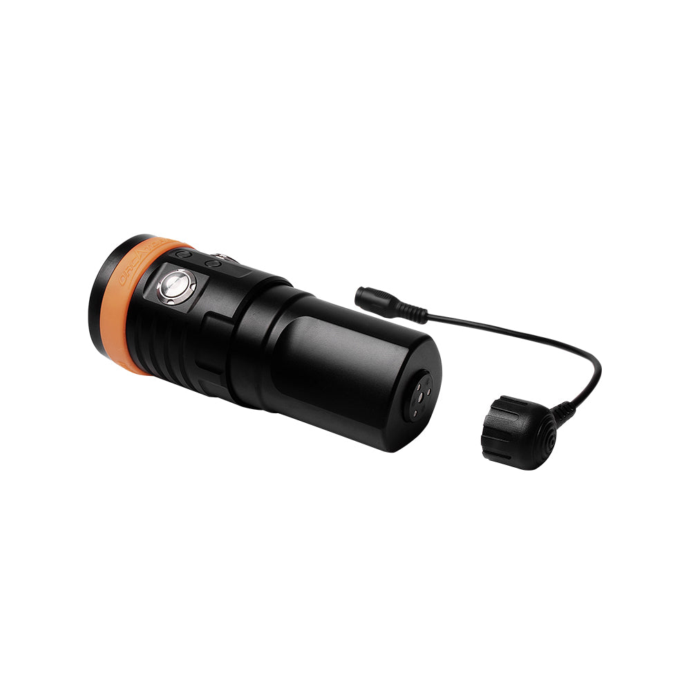 ORCATORCH D900V Diving Video Light with Red UV Neutral White Cool White Light, with Both Flood and Spot Beam, Magnetic Fast Charging, for Fluorescence Diving, Underwater Photography