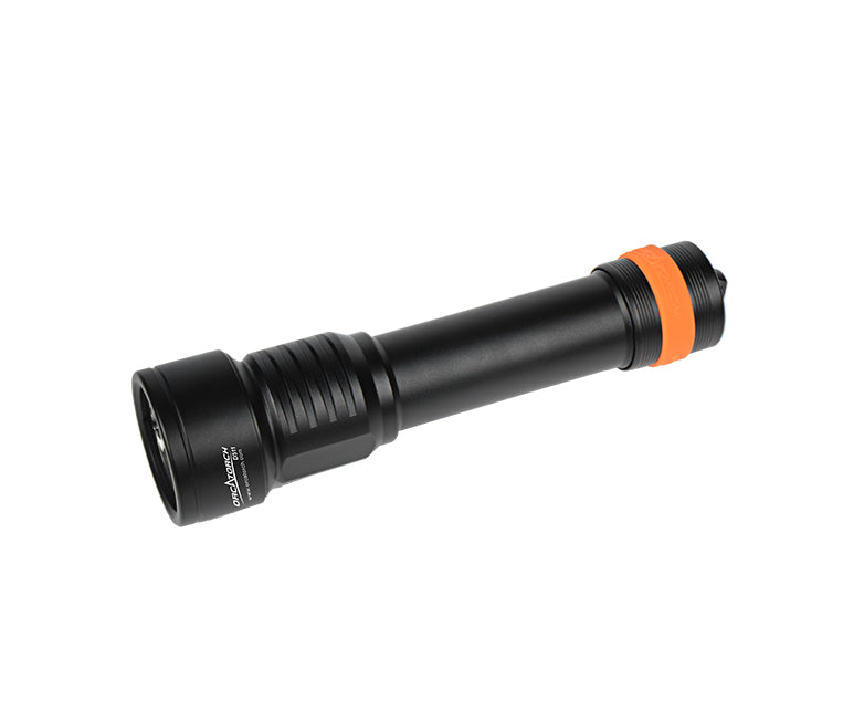 OrcaTorch D511 Primary Dive Torch Max 2200 Lumens for Underwater Activities with Poor Visibility and Night Diving