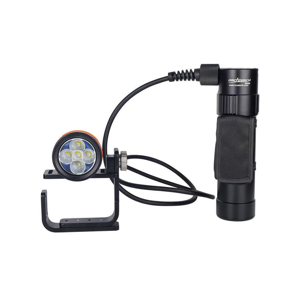 OrcaTorch D630 V2.0 4000 Lumens Canister Dive Light for Cave Diving, Wreck Diving