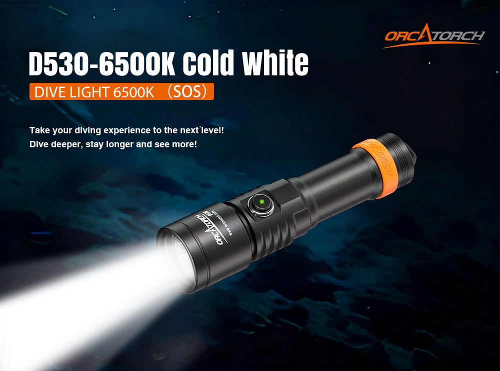 OrcaTorch D530 Cold White 6500K
