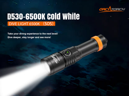 OrcaTorch D530 Cold White 6500K