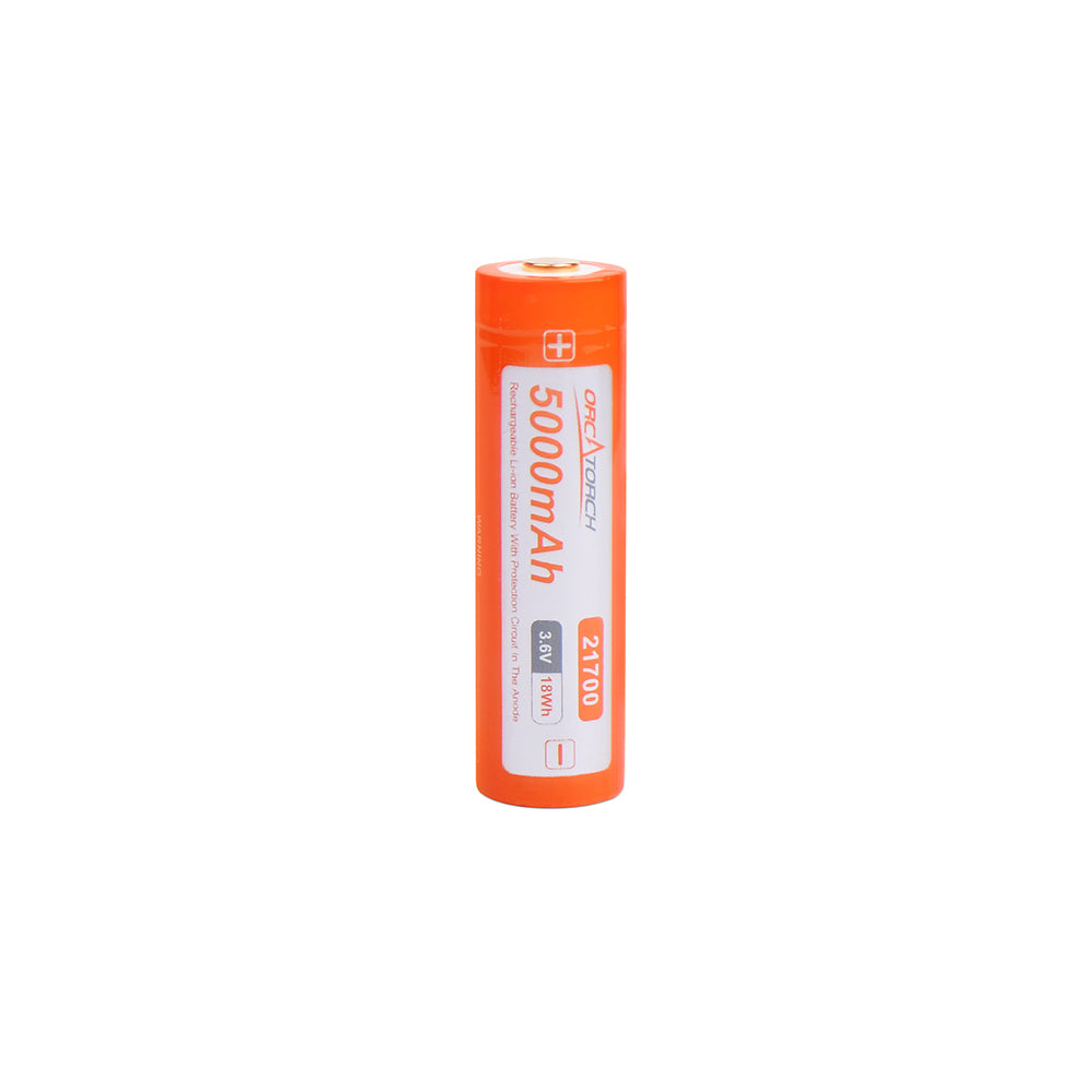 OrcaTorch 21700 USB-C Rechargeable Battery 5000mAh
