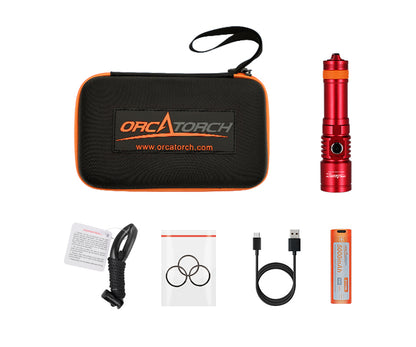 OrcaTorch D710 Max 3000 Lumens Small and Powerful Super Bright Dive Light