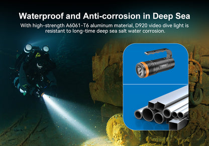 OrcaTorch D920 Dive Light 5000 Lumens