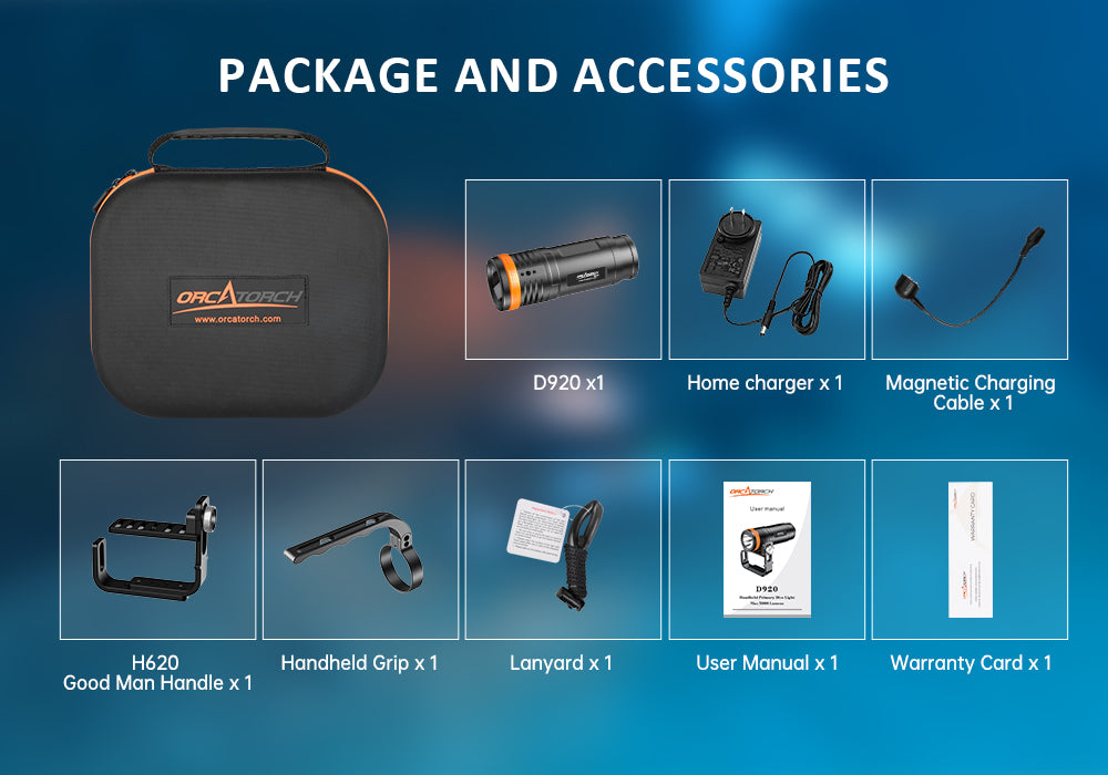 OrcaTorch D920 Dive Light 5000 Lumens