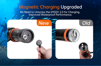 OrcaTorch D950V 10500 Lumens Best LED Video Light for Underwater Photography