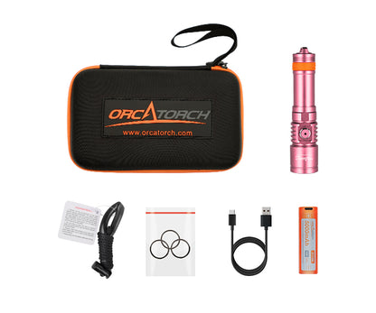 OrcaTorch D710 Max 3000 Lumens Small and Powerful Super Bright Dive Light