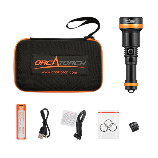 OrcaTorch NEW Zoomable Dive Light ZD710 MK2 Max 1500 Lumens