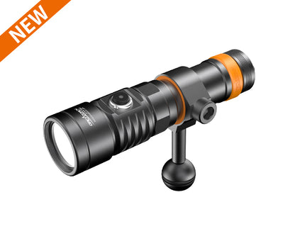 OrcaTorch NEW D710V MK2 Max 2300 Lumens Three-Color Light Source Underwater Video Light and fluorescent diving flashlight